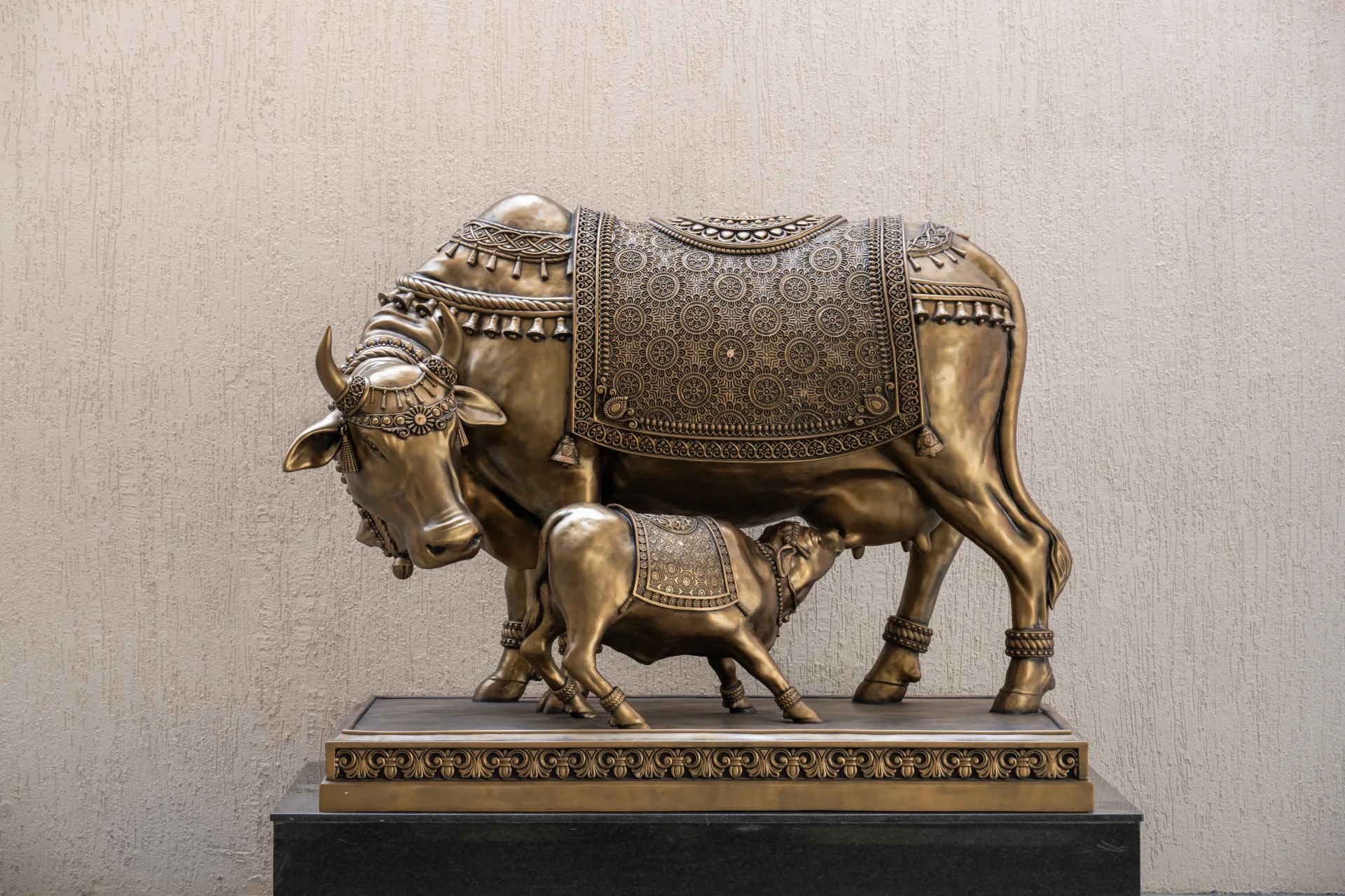 Kamadhenu Heritage Brass Sculpture